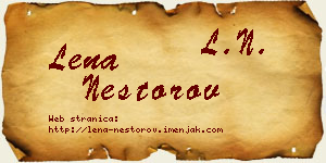 Lena Nestorov vizit kartica